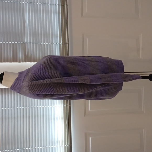 $4 Add-on Purple & Gray Striped Knit Sweater - Size Small - Picture 3 of 7